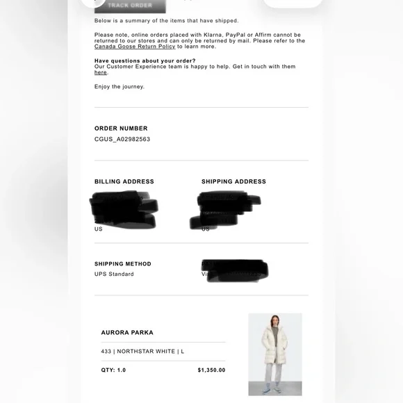 NWT Canada Goose Aurora Parka Size L in Northstar White - Picture 7 of 15